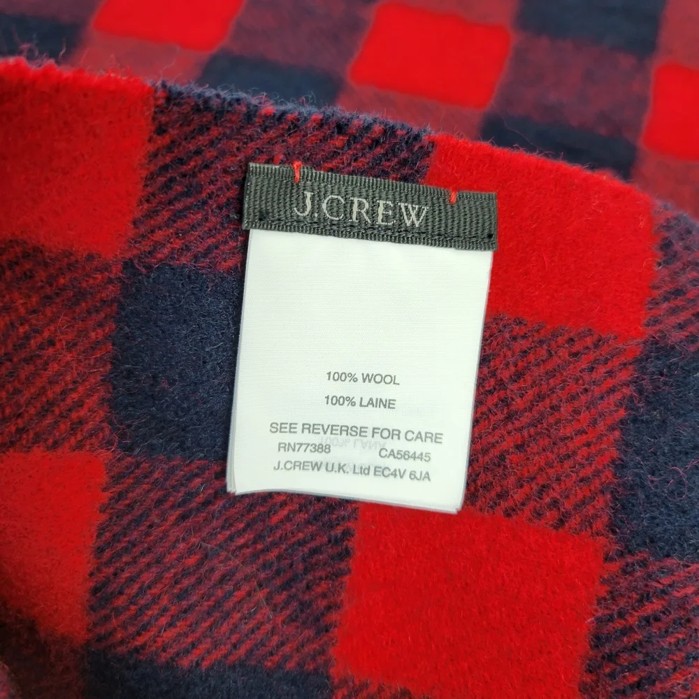 J. Crew 100% Wool Large Scarf Throw Like New